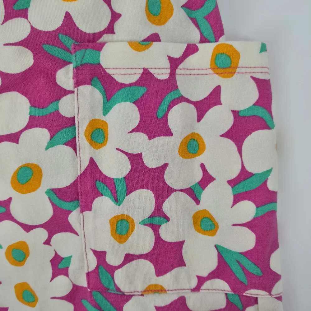 Hanna Anderson Floral Pocket‎ Dress | Pink Retro Daisy Cotton Twirl Dress Sz 10